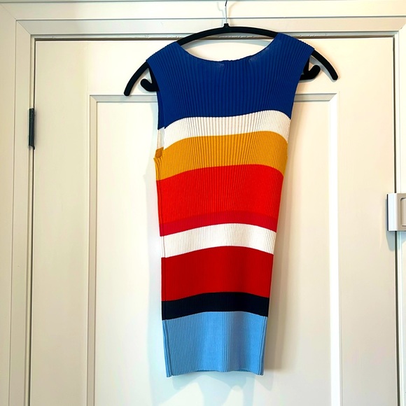 Striped colourful knit tank top - Picture 2 of 4